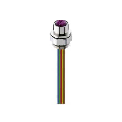 M12 B-code mannelijk chassisdeel PROFIBUS